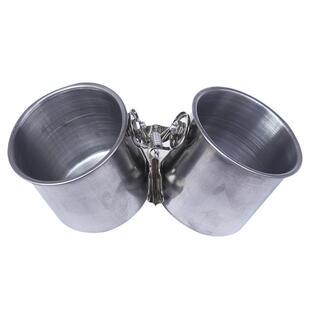 不锈钢鸟食盒百灵画眉虎皮玄风鹦鹉喂食器八哥鹩哥鸟食罐食杯配件