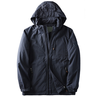 冲锋衣外套男冬季加绒防风防水男款棉衣外贸男装夹克男士工装棉服