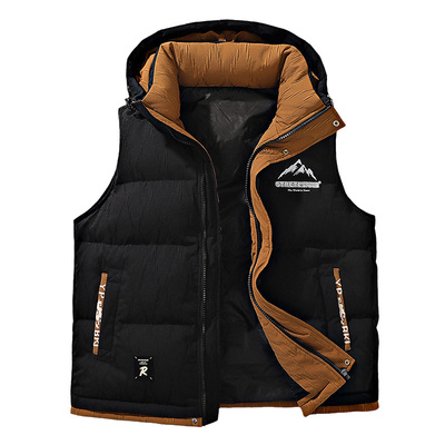 不起球不褪色羽绒棉马甲外套男