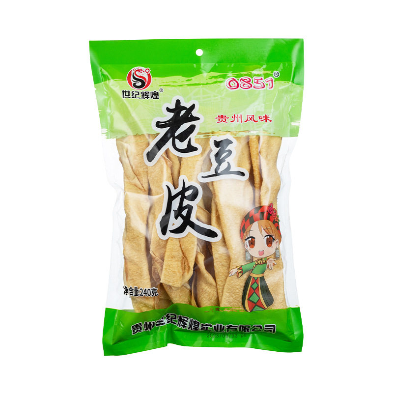 贵州农家老豆皮手工豆皮干货火锅食材贵州豆皮凉拌自然晾晒油豆皮