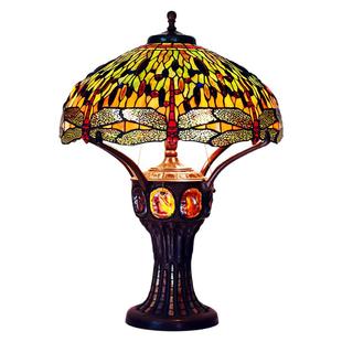 【蜓舞】美式复古帝凡尼欧式奢华收藏传世彩玻客厅大台灯落地灯