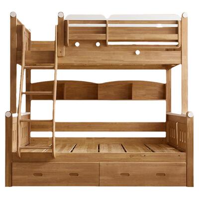 全友家居北欧实木儿童上下床