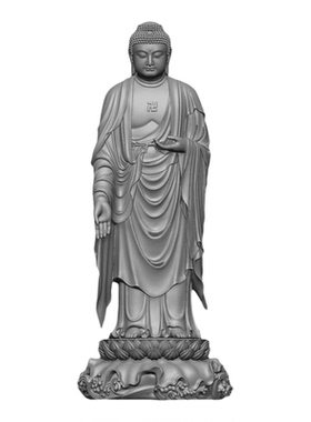 三圣大势至菩萨精雕建模STL文件