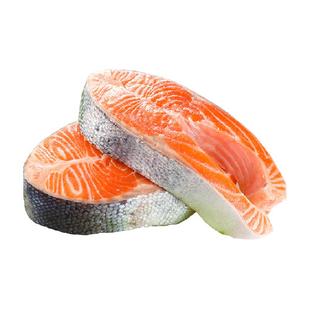 三文鱼排新鲜智利三文鱼一整条轮切中段冰鲜冷冻生鲜现切鱼扒鲑鱼