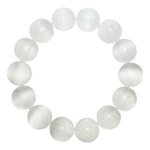 收藏级银发晶手链满顺发猫眼白发晶手串男女钛晶兔毛水晶一物一图