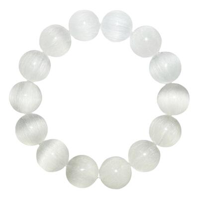 银发晶手链满顺发白兔毛手串