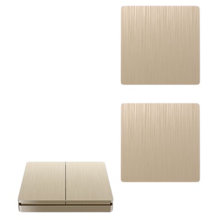 免布线无线遥控开关拉丝金随意贴面板懒人开关神器灯具单控变双控