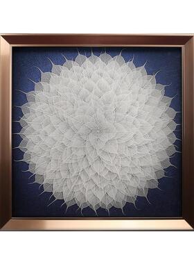瑞杰立体手工实物挂画菩提树叶