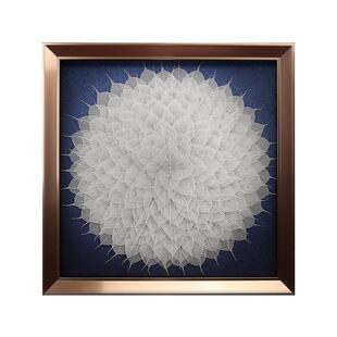 入户玄关餐厅挂画 客厅装饰画 中古风高级感立体实物画 菩提树叶