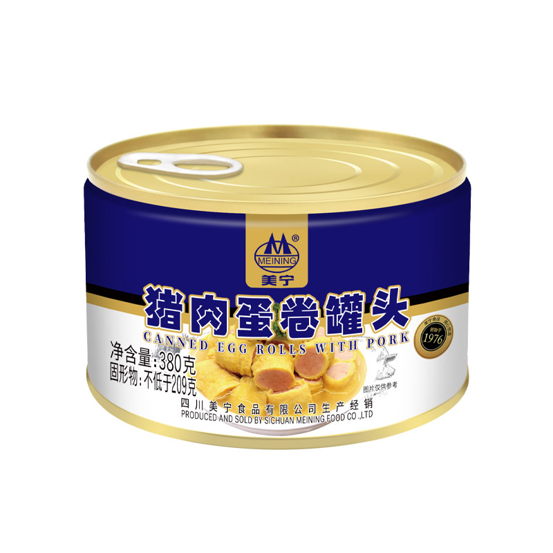 美宁猪肉蛋卷380g整箱24罐应急