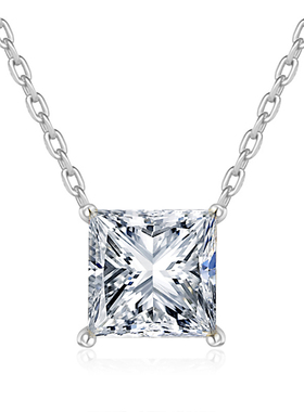 超闪S925银高碳钻锆石项链