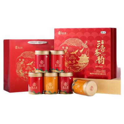 中茶猴王牌花茶礼盒三香茶韵茉莉花茶栀子绿茶桂花红茶组合茶礼