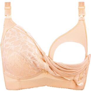 月色大胸哺乳内衣防下垂聚拢大码全罩杯孕妇文胸怀孕产后喂奶专用