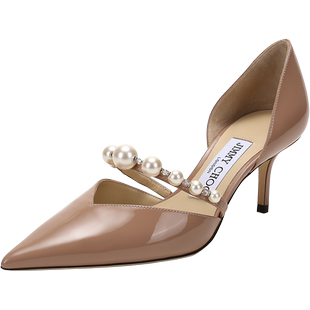 【自营】Jimmy Choo/周仰杰 女士漆皮革尖头高跟鞋AURELIE 65 XKM