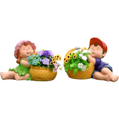 户外卡通小兔子花盆庭院花园花缸