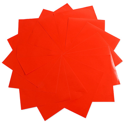 a4红色蜡光纸正方形单双面diy