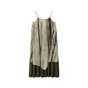 尢系UXI  植物系侘寂风天丝清冷飘逸出游拍片防晒开衫吊带连衣裙