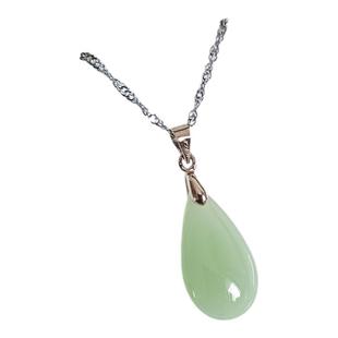 上新款正品玉质水滴玉吊坠项链女配链锁骨链高级感简约小众设计