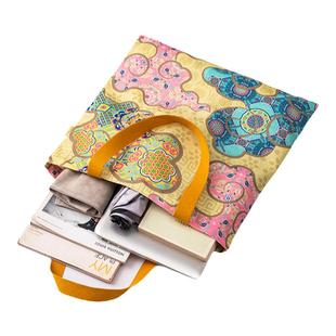 故宫文创宫里的世界国潮国风单肩大容量帆布包环保购物袋生日礼物