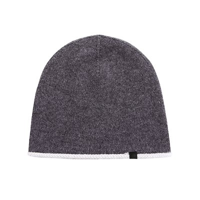 范洛质感羊毛logo皮标针织包头帽