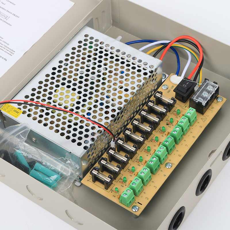 集中供电电源箱220转12V5A10A20A30A路监控9路18路电箱直销