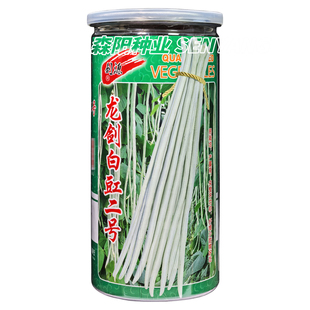 创源龙剑白豇二号豇豆种子高产甜糯纤维少纯白长豆角大田白玉江豆