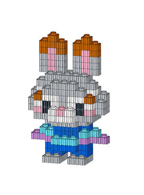 8mm散装串联拼插小颗粒玩具