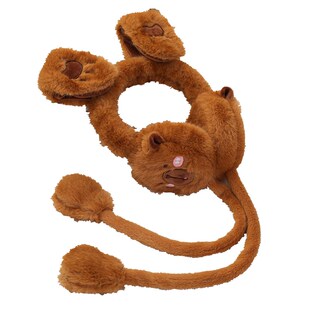 卡皮巴拉耳罩男女中大童耳朵会动冬季保暖护耳防寒耳套耳捂子