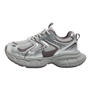 F21加绒厚底老爹鞋女2025新款冬季小个子轻便软底超轻休闲运动鞋