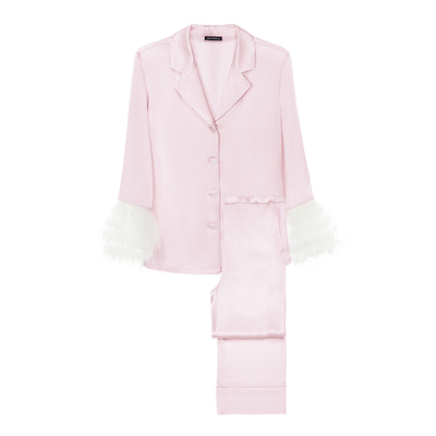 SILKYMIRACLE女桑蚕丝羽毛睡衣