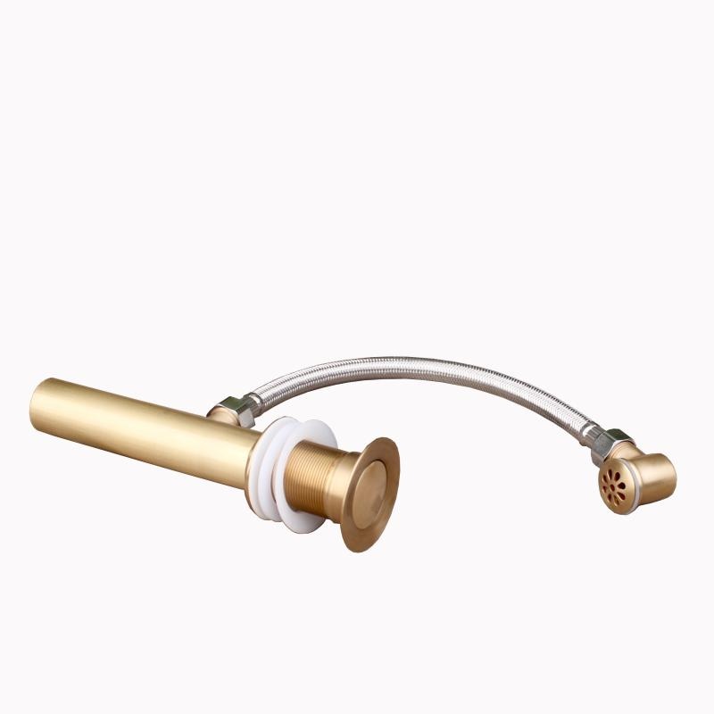 L7欧式复古洗手洗脸盆下水器配件台盆下水管按压弹跳下水道漏水塞