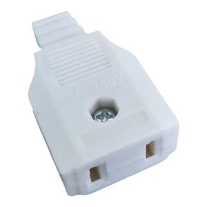 10个 220V10A电源二脚二孔母插头 室外防水盒接头监控2脚纯铜插座