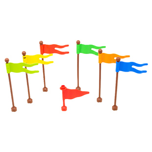 国产积木 大颗粒小旗子旗帜儿童益智力拼插装玩具模型散件配件