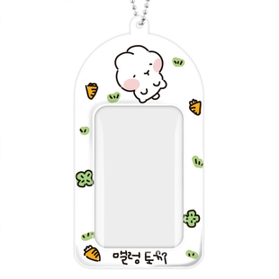 韩国ducky world简笔画可爱动物韩周3寸相片框公交卡套小卡夹挂件