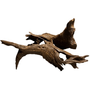 紫柚木精品20-40cm小米鱼缸造景沉木当贝摆件小号拱桥型南美树桩
