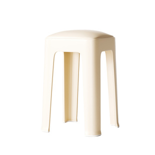 日本软包方凳塑料凳子家用可叠放结实耐用高板凳客厅备用餐桌椅子