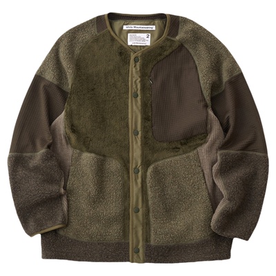 白山25FW抓绒华夫格拼接夹克