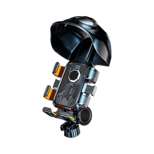 电动车手机支架电瓶摩托车防震外卖防雨遮阳小头盔导航支架手机架