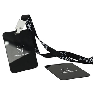 高级pvc工牌定制高端黑色胸牌工作证摄影化妆师工作牌工号牌挂牌