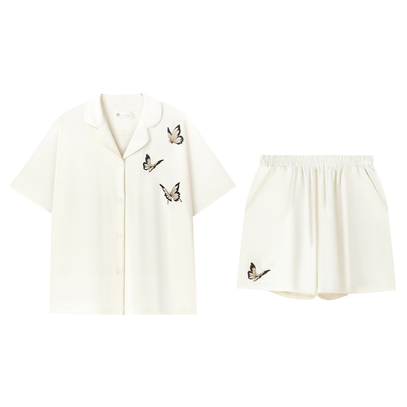 妮狄娅情侣夏季柔软棉家居服套装
