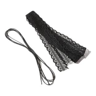 【杨同学】颈部装饰蕾丝飘带叠戴层次感蕾丝飘带细窄女夏锁骨颈带