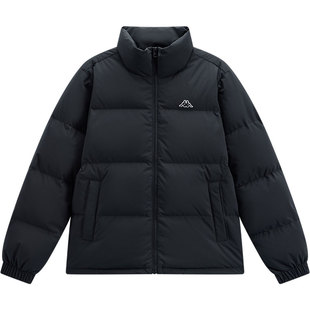 Kappa卡帕背靠背运动羽绒服男女新款冬季简约基础款立领保暖外套