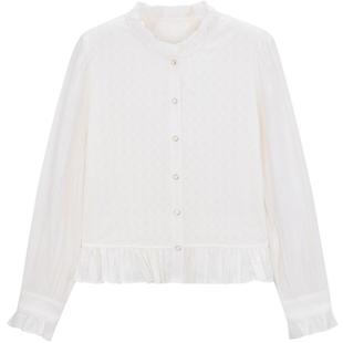 mindbridge2026年春季新款立领长袖衬衫上衣女士衬衣女装