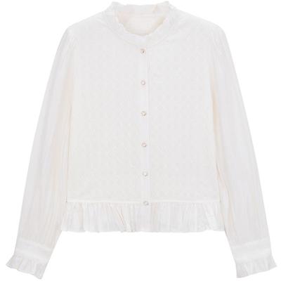 MindBridge法式复古长袖衬衫