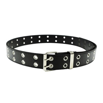 unclecm女双孔PU嘻哈朋克腰带