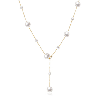 法式满天星珍珠项链女2025新款爆款轻奢小众高级感锁骨链流苏颈链