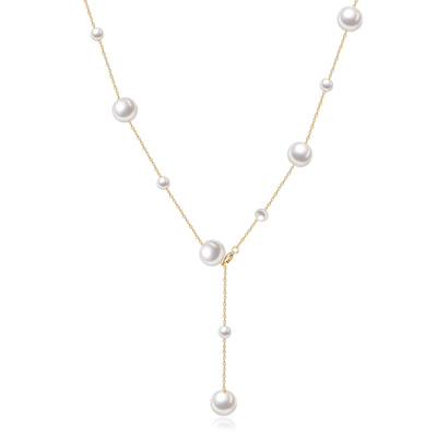 满天星珍珠项链锁骨链流苏颈链