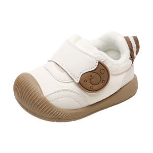 学步鞋男宝宝鞋子冬季款婴儿鞋加绒软底机能童鞋1一3岁女宝宝棉鞋