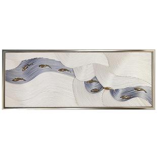 瑞杰 立体实物画《九鱼图·逆流而上》客厅沙发墙挂画 卧室床头画