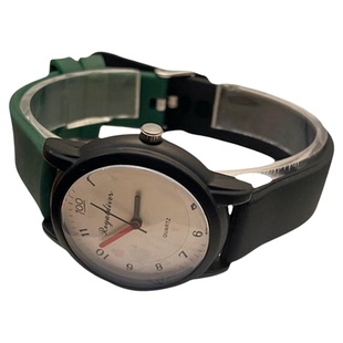 ins高颜值黑橙拼色手表男女日系简约学生校园中高考试看时间专用